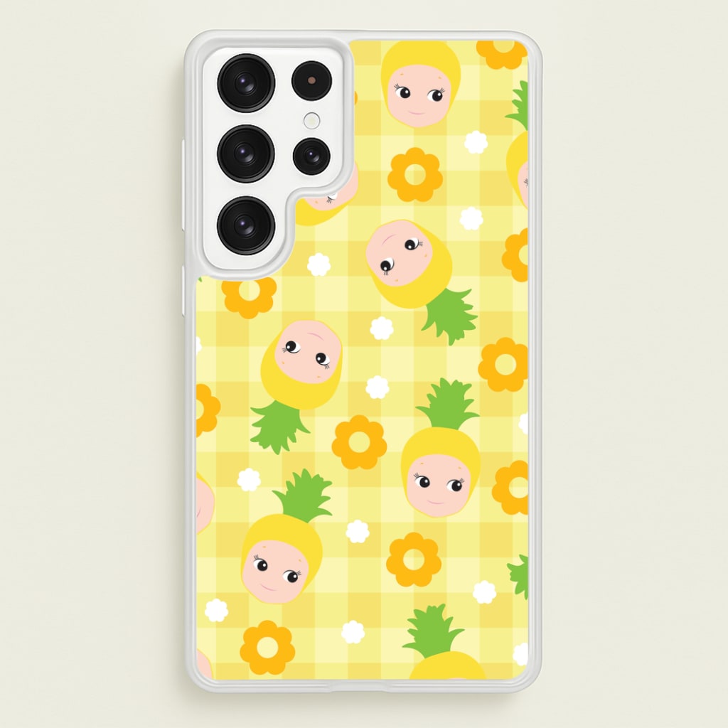 Pineapple Angel Pattern Galaxy S22 Ultra Case