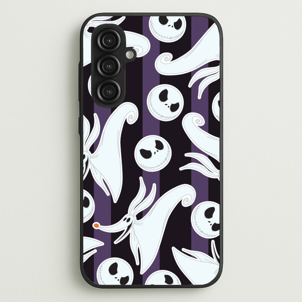 Skeleton Dog And Face Pattern Galaxy S23FE Case