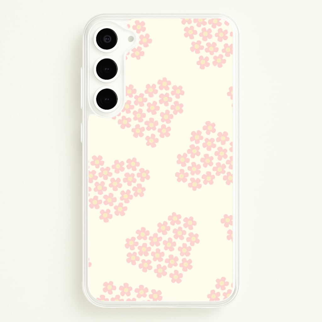 Flower Hearts Pattern Galaxy S23 Plus Case