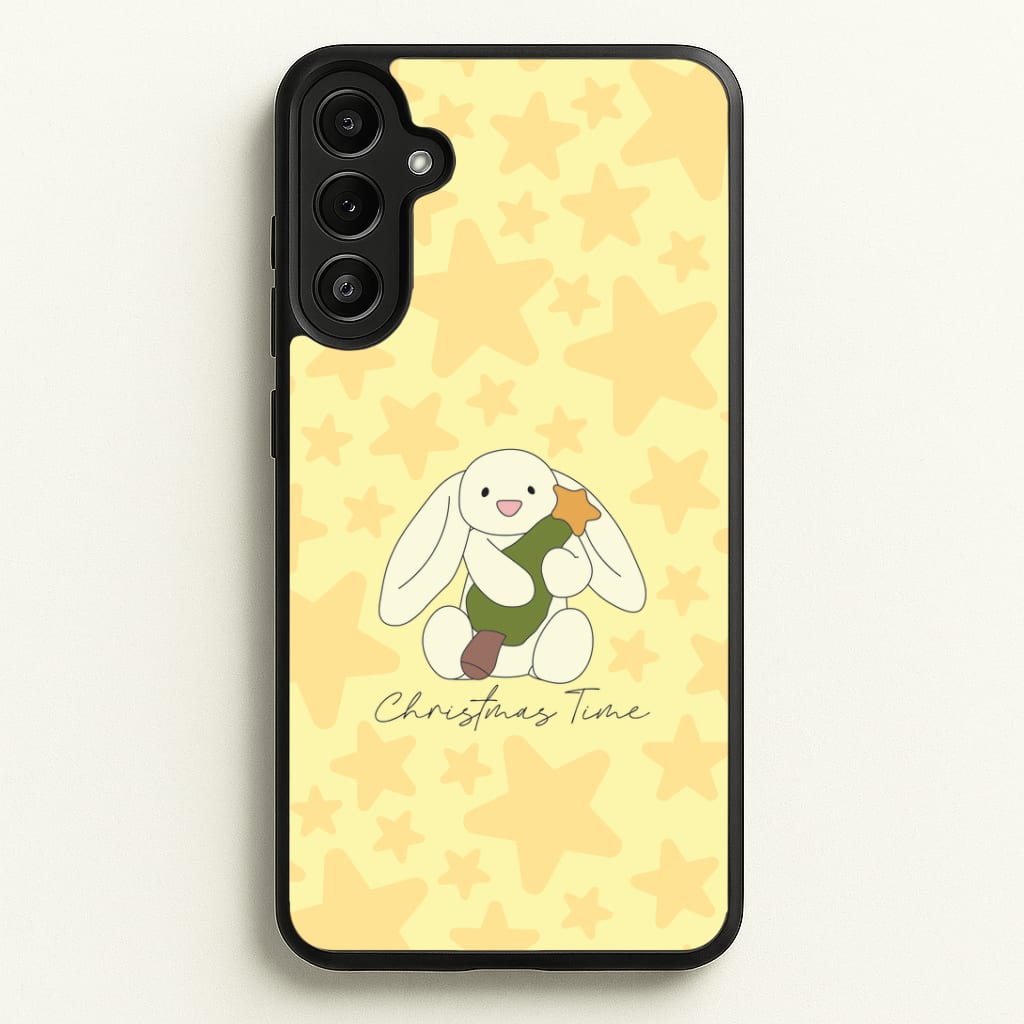 Christmas Bunny Stars Plush Galaxy A34 Case