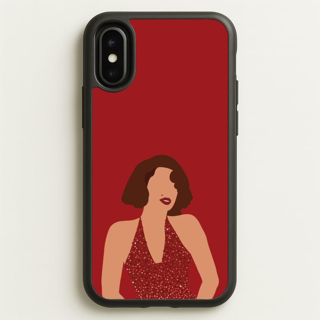 Red Sparkly Dress iPhone X / XS Case