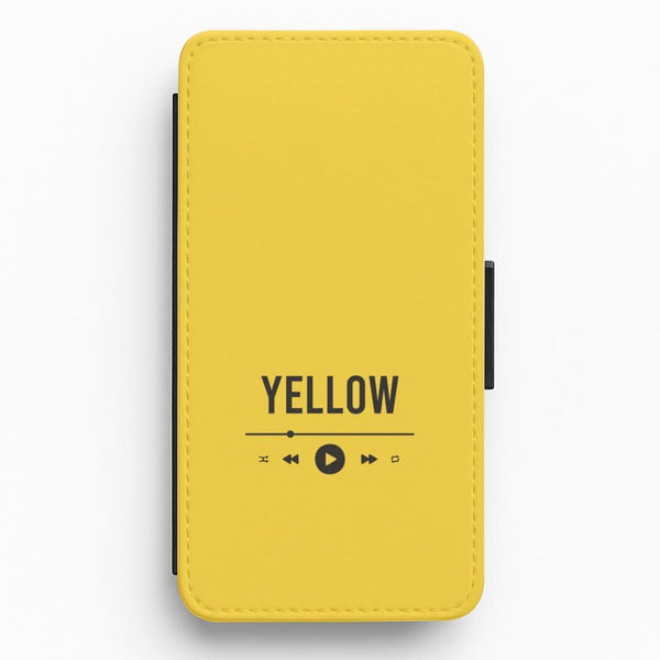 Yellow Music Player Flip / Wallet Phone Case