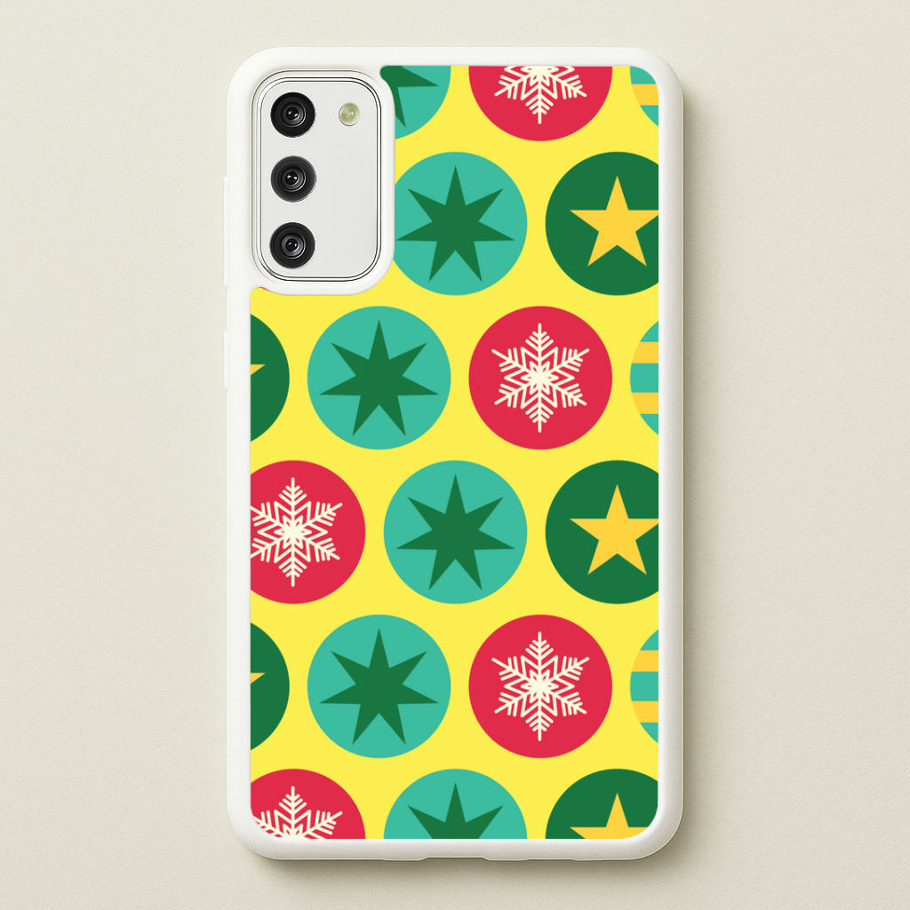 Colourful Abstract Baubles Christmas Pattern Galaxy S20 Case