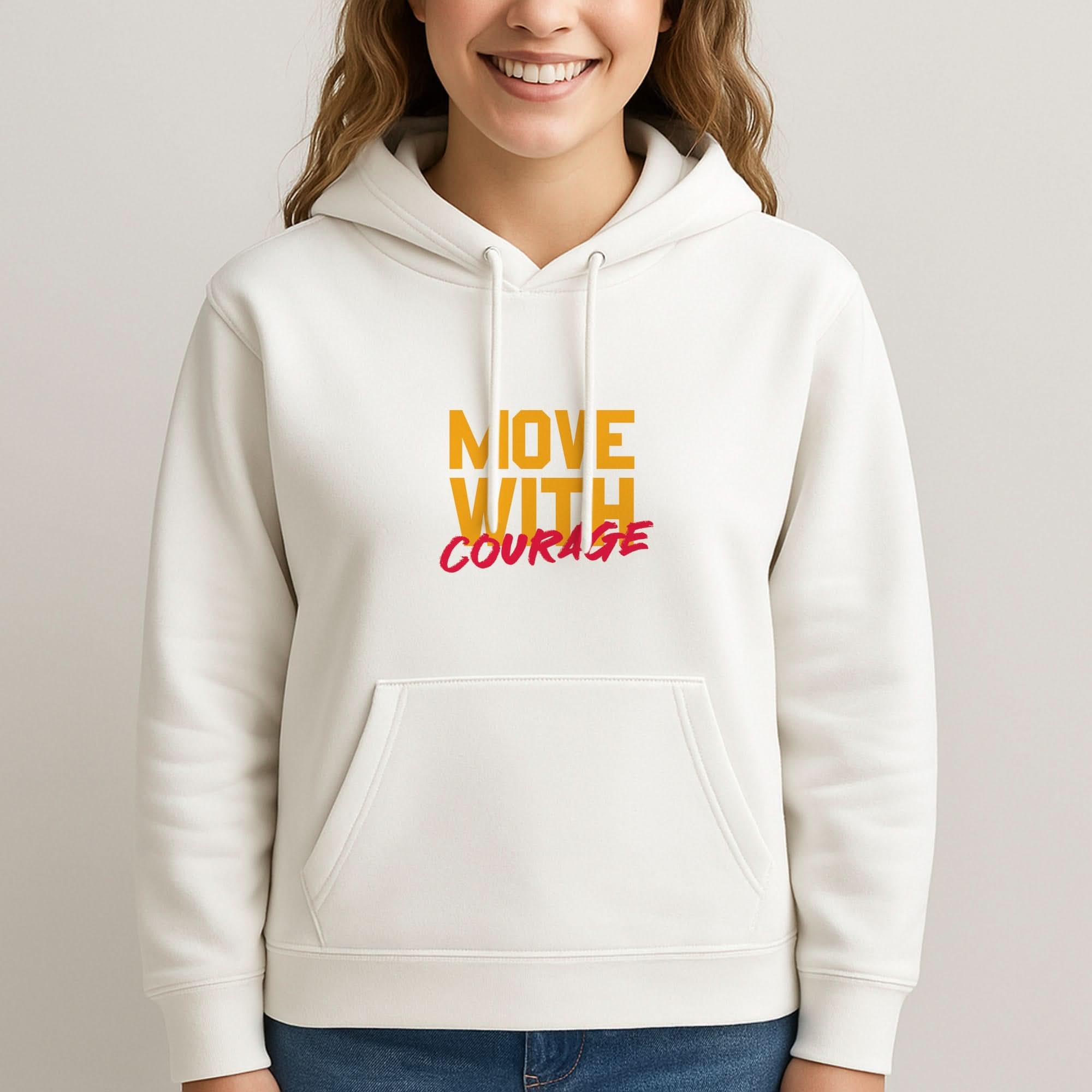 Move With Courage Womans Hooded Sweatshirt