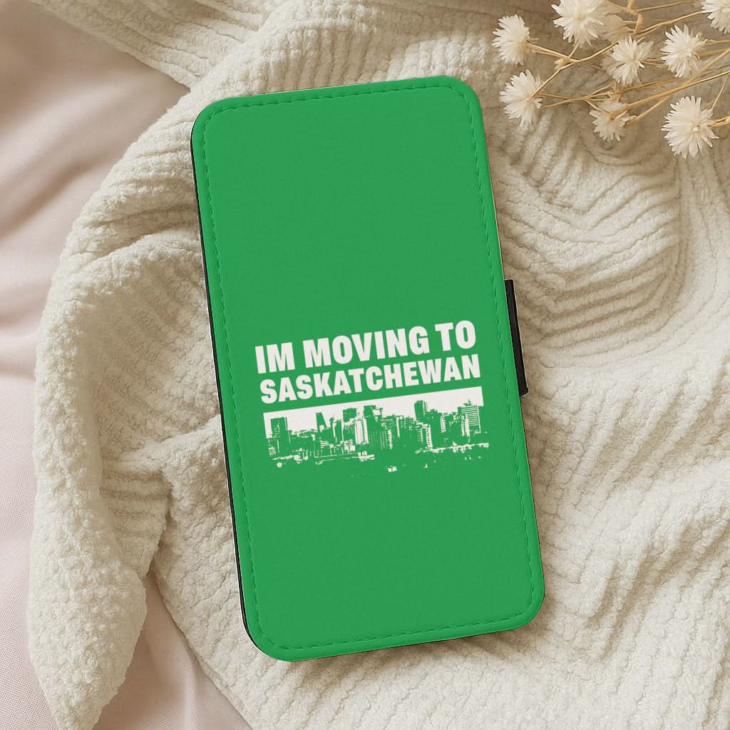 I'm Moving To Leather Phone Case