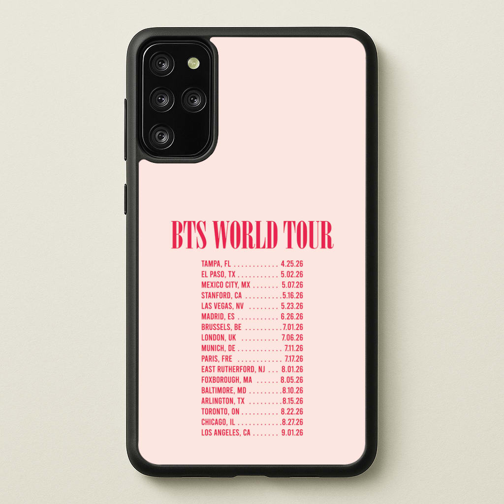 K-Pop Band World Tour List 2026 Galaxy S20 Plus Case