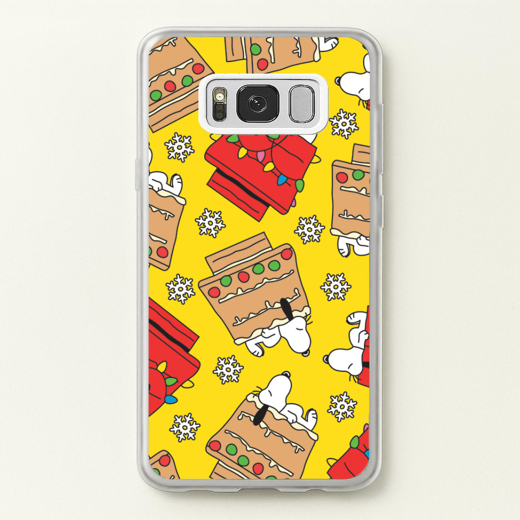 Cartoon Beagle Fairylights And Gingerbead Pattern Galaxy S8 Plus Case
