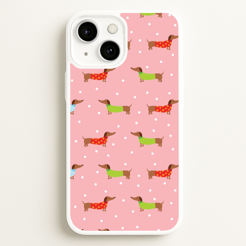 Christmas Jumpers Dachshund Pattern iPhone 13 Mini Case