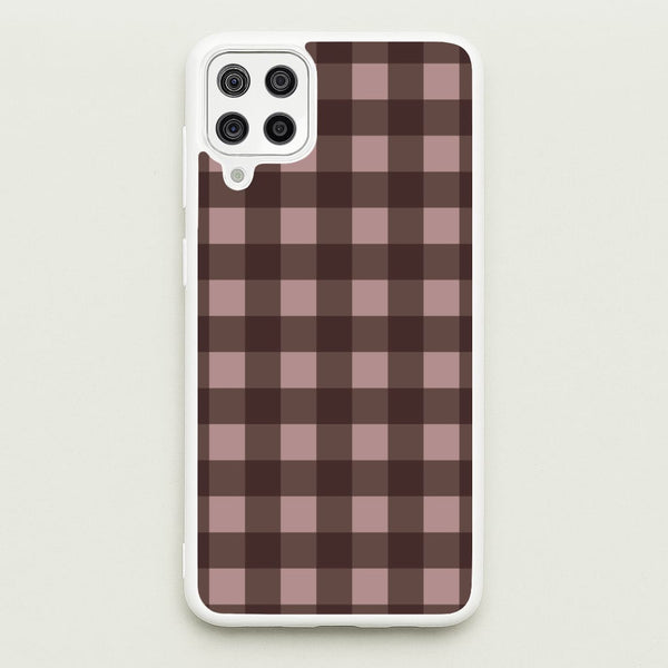 Chocolate Gingham Galaxy A12 Case