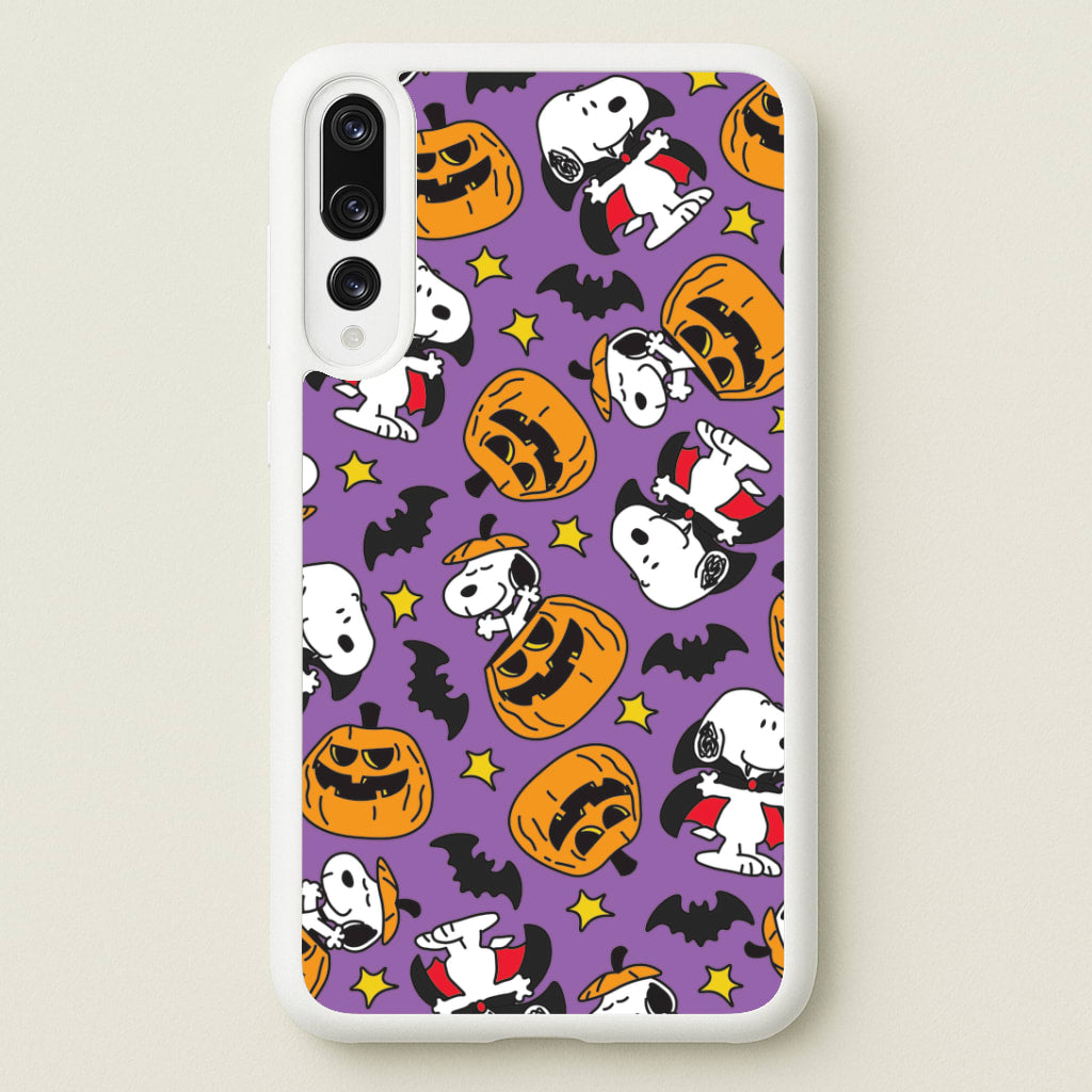 Cartoon Beagle Halloween Pattern Huawei P20 Pro Case