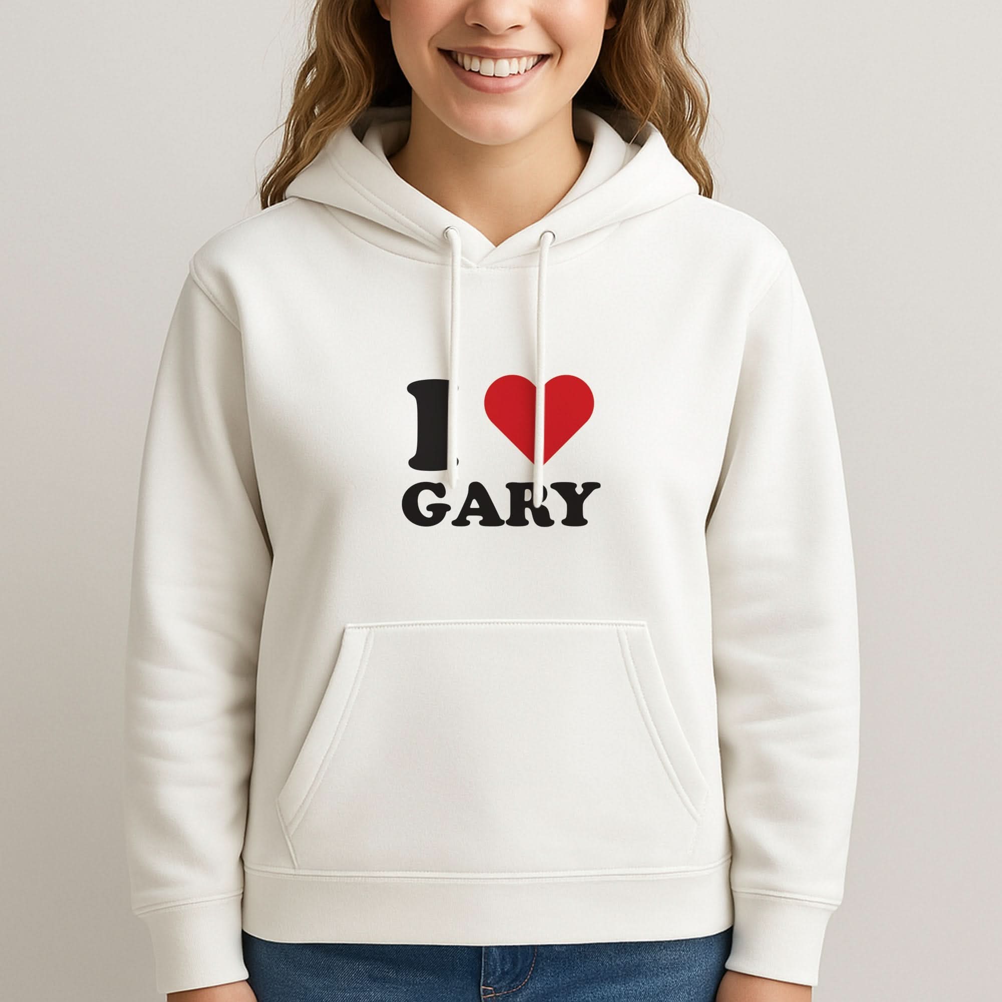 I Love Gary Womans Hooded Sweatshirt