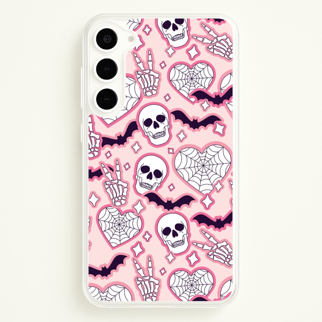 Cute Halloween Stickers Pattern Galaxy S23 Plus Case