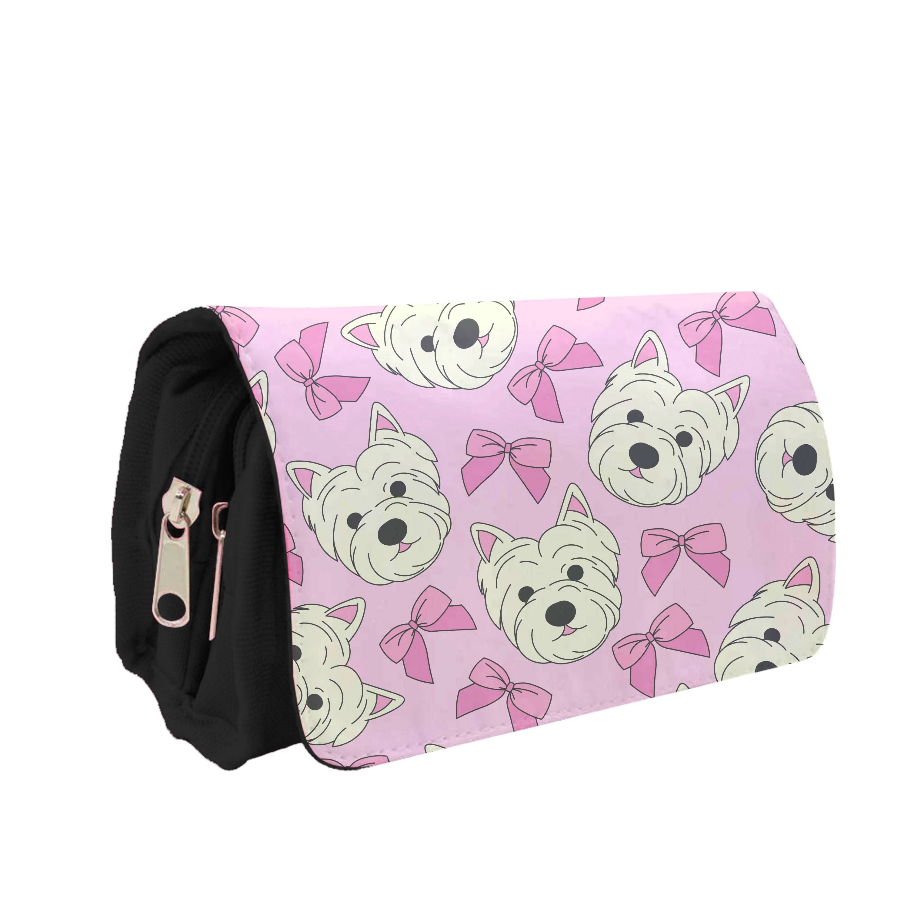 Cute Terrier And Bows Pattern Pencil Case