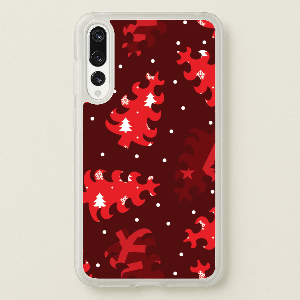 Wrapping Paper Christmas Tree Pattern Huawei P20 Pro Case
