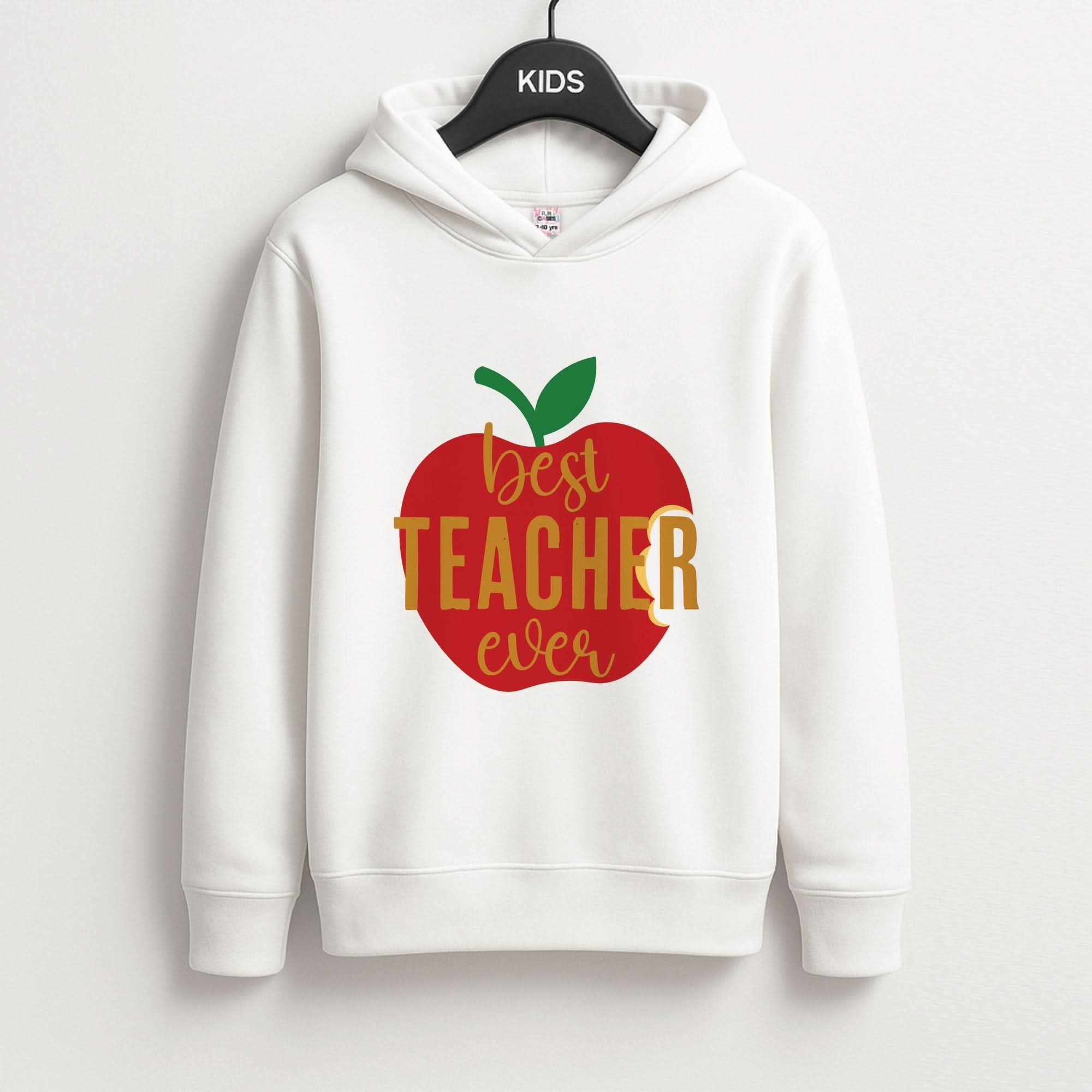 Apple Best Teacher Ever Kids Hoodie
