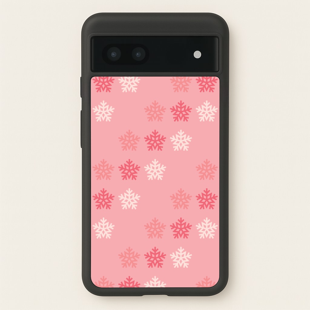 Red Slowflakes Christmas Pattern Google Pixel 6a Case