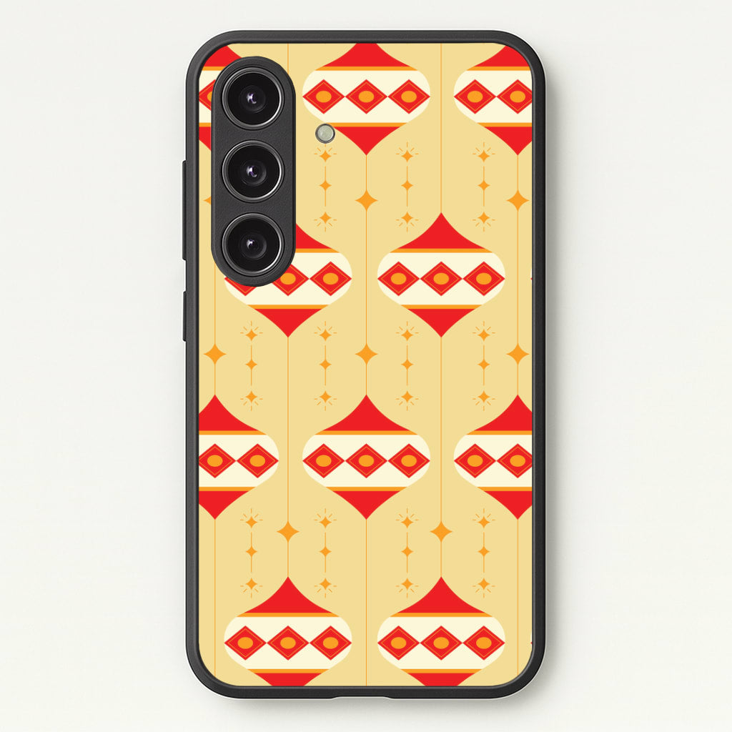 Abstract Christmas Baubles Pattern Galaxy S24 Case