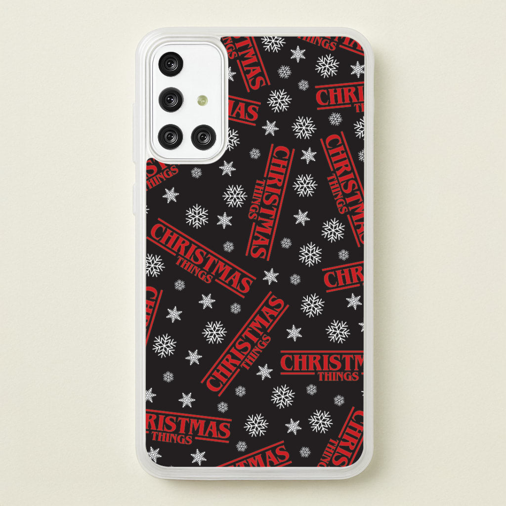 Christmas Things Snowflake Pattern Galaxy A71 Case