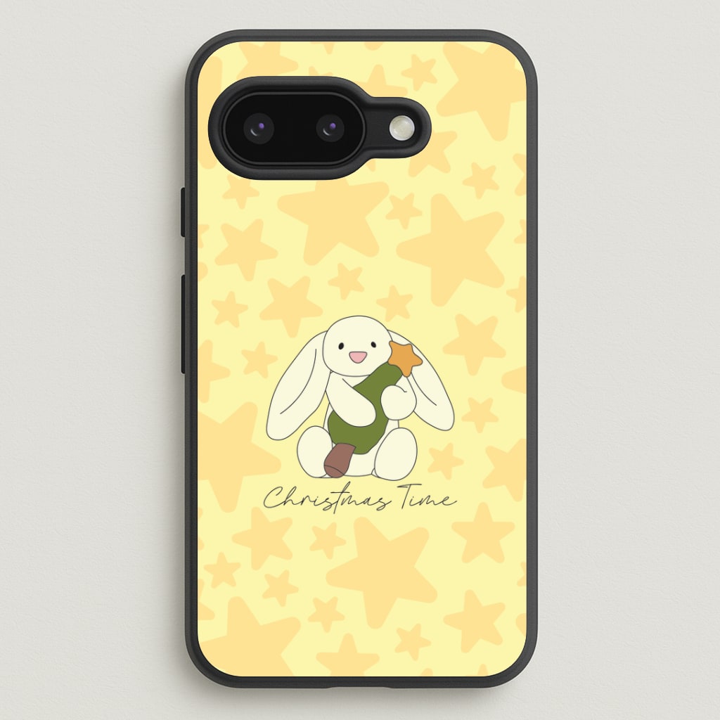 Christmas Bunny Stars Plush Google Pixel 9a Case