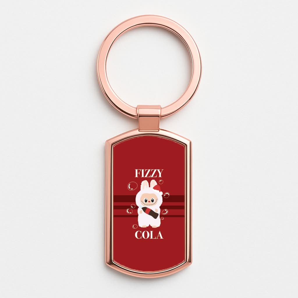 Fizzy Cola Monster Rose Gold Keyring