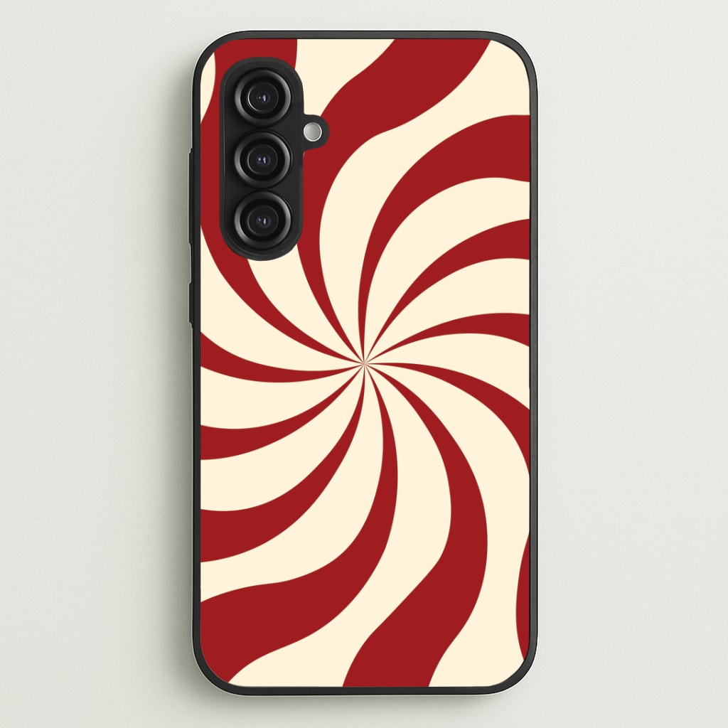 Peppermint Swirl Pattern Galaxy S23FE Case