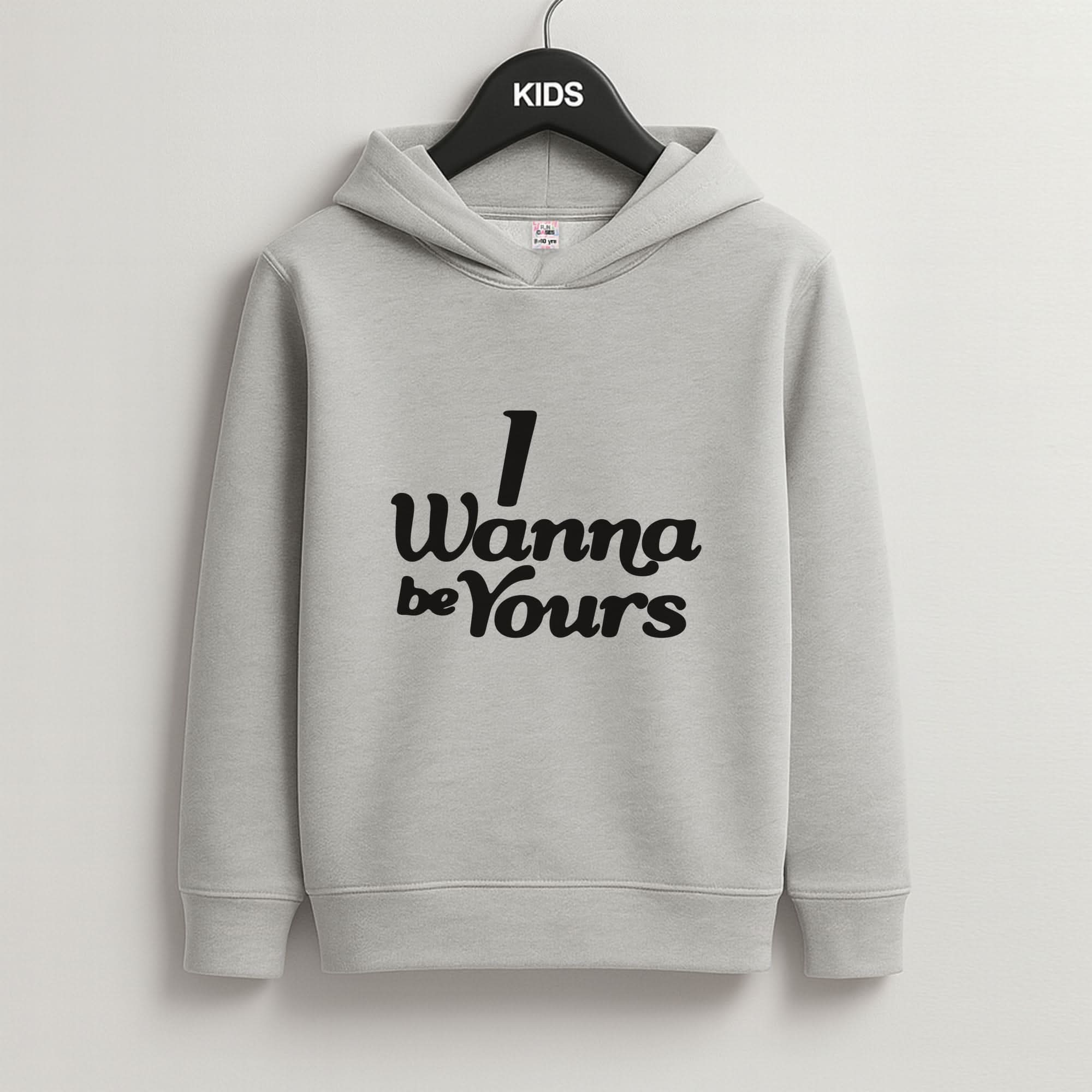 I Wanna Be Yours Grey Kids Hoodie
