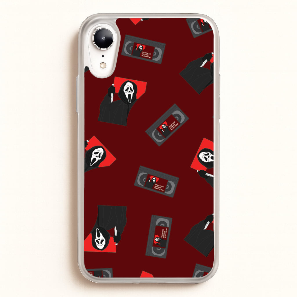 VHS & Ghostface Pattern iPhone XR Case