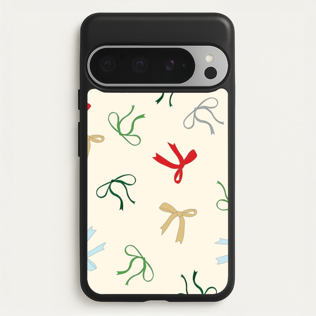 Coquette Christmas Bows Pattern Google Pixel 9 Pro XL Case