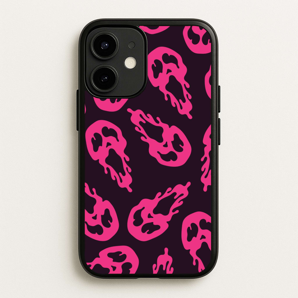 Trippy Ghost Face Pattern iPhone 12 / 12 Pro Case