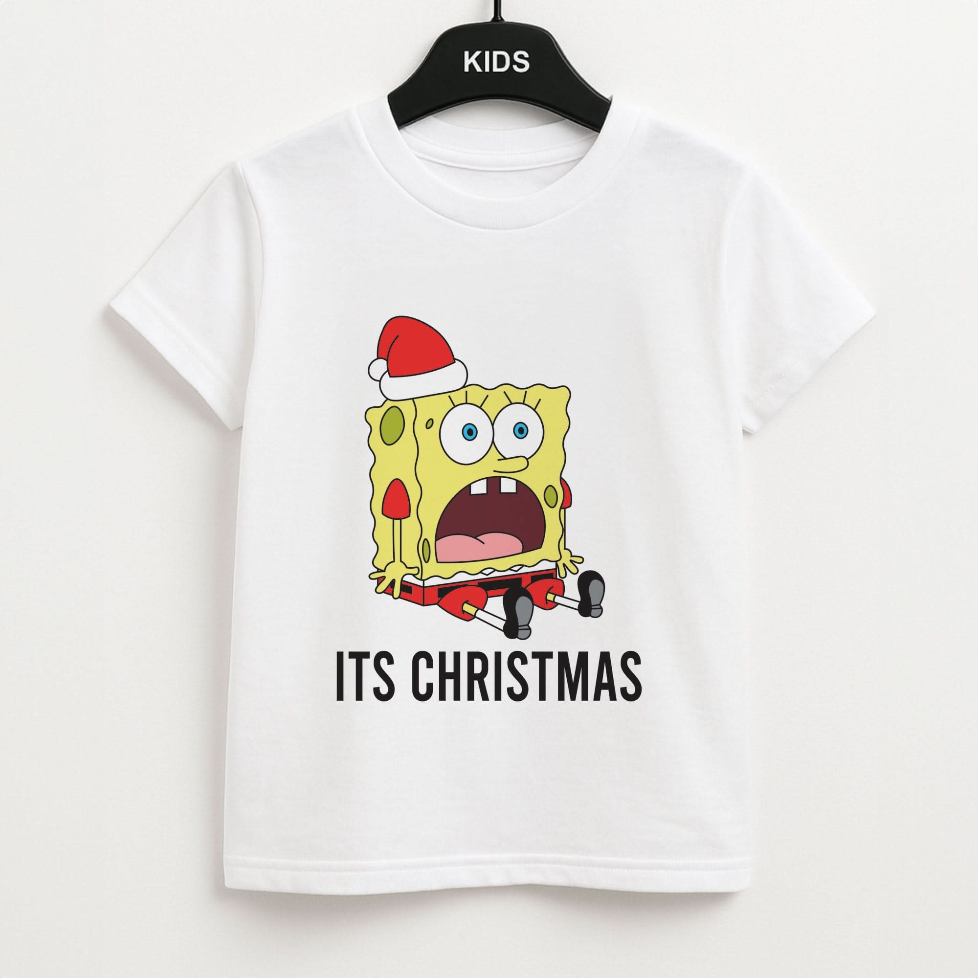 It's Christmas Cartoon Sponge Kids Unisex T-Shirt