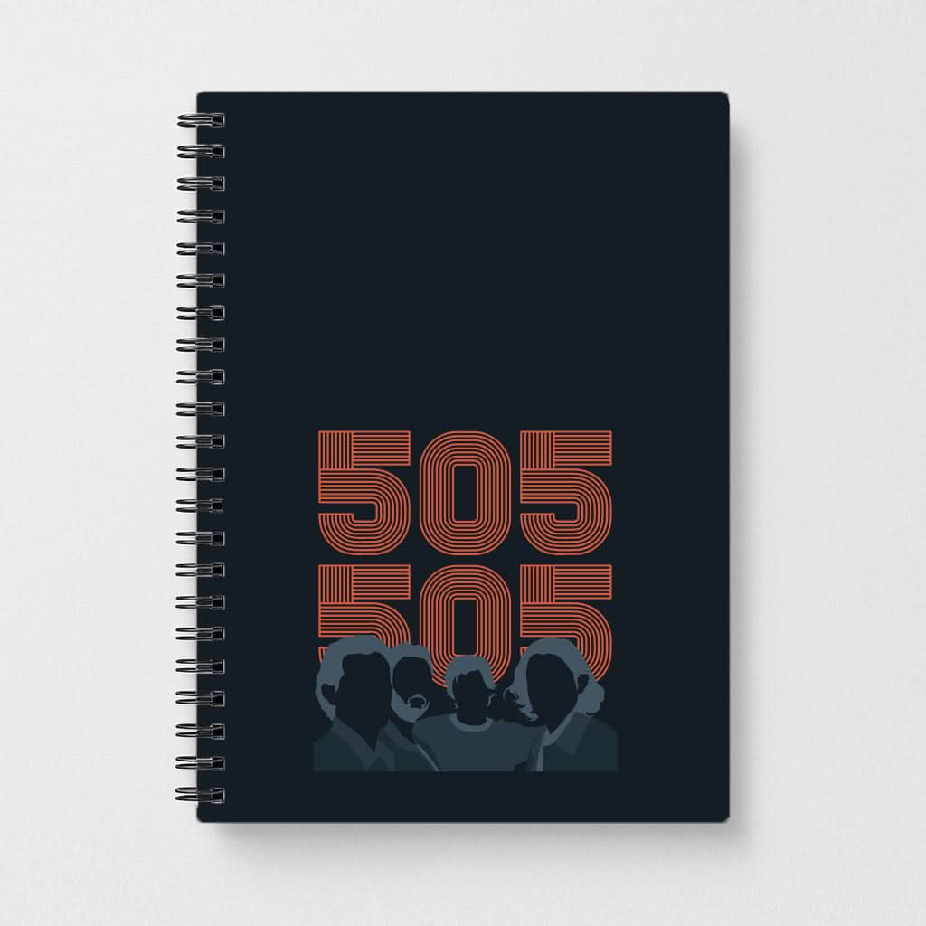 505 Band Members Dark Notebook