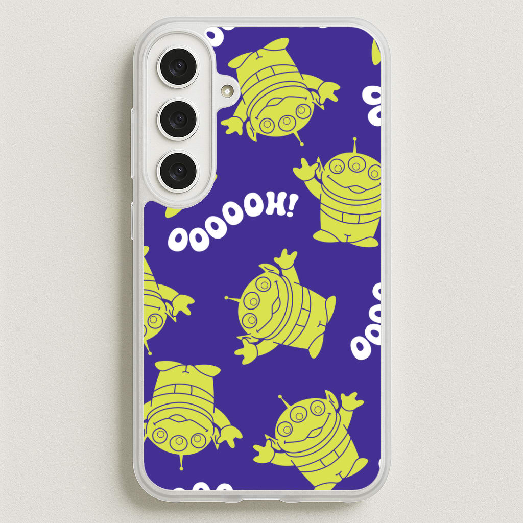 Toy Aliens Silhouette Pattern Galaxy S25FE Case