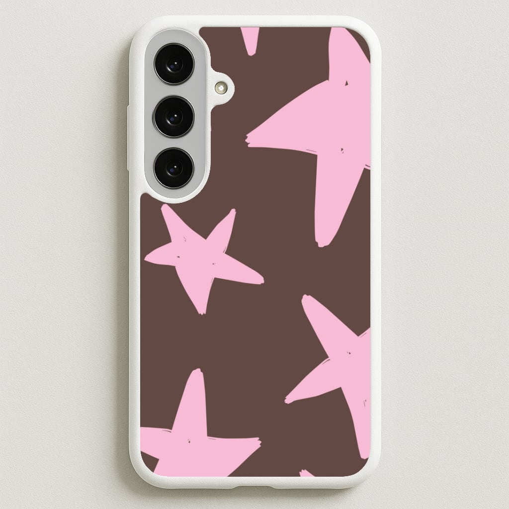 Chocolate & Strawberry Stars Galaxy S25FE Case