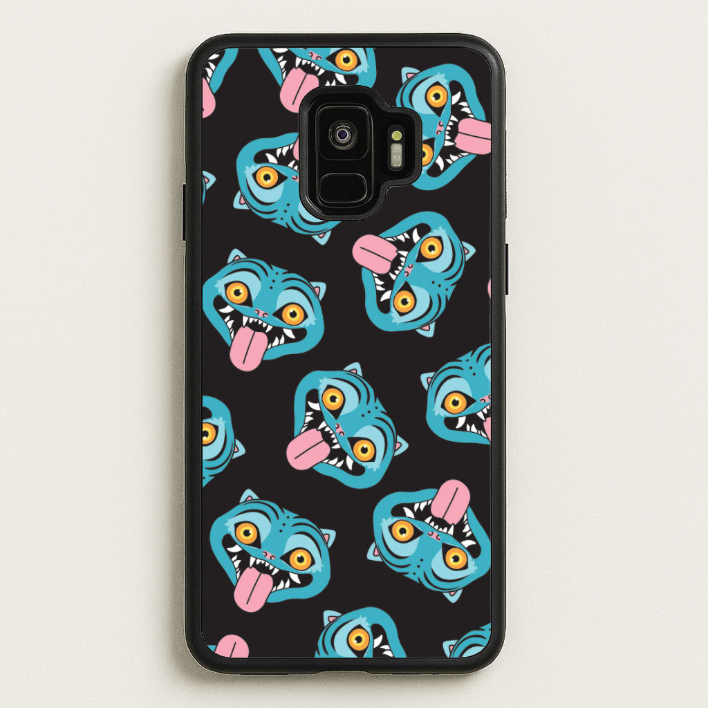 Demon Cat Pattern Galaxy S9 Case