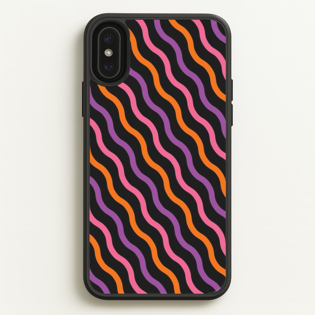 Wavy Abstract Halloween Pattern iPhone XS Max Case