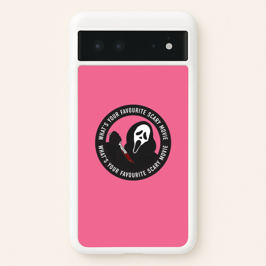 What's Your Favourite Scary Movie Badge Google Pixel 6 Case