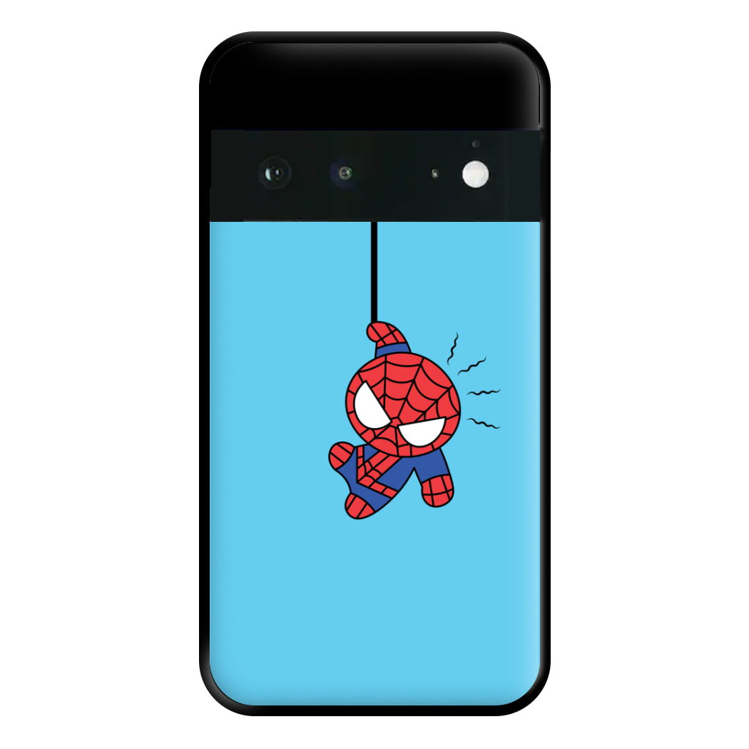 Blue Hanging Spider Hero Google Pixel 6 Case