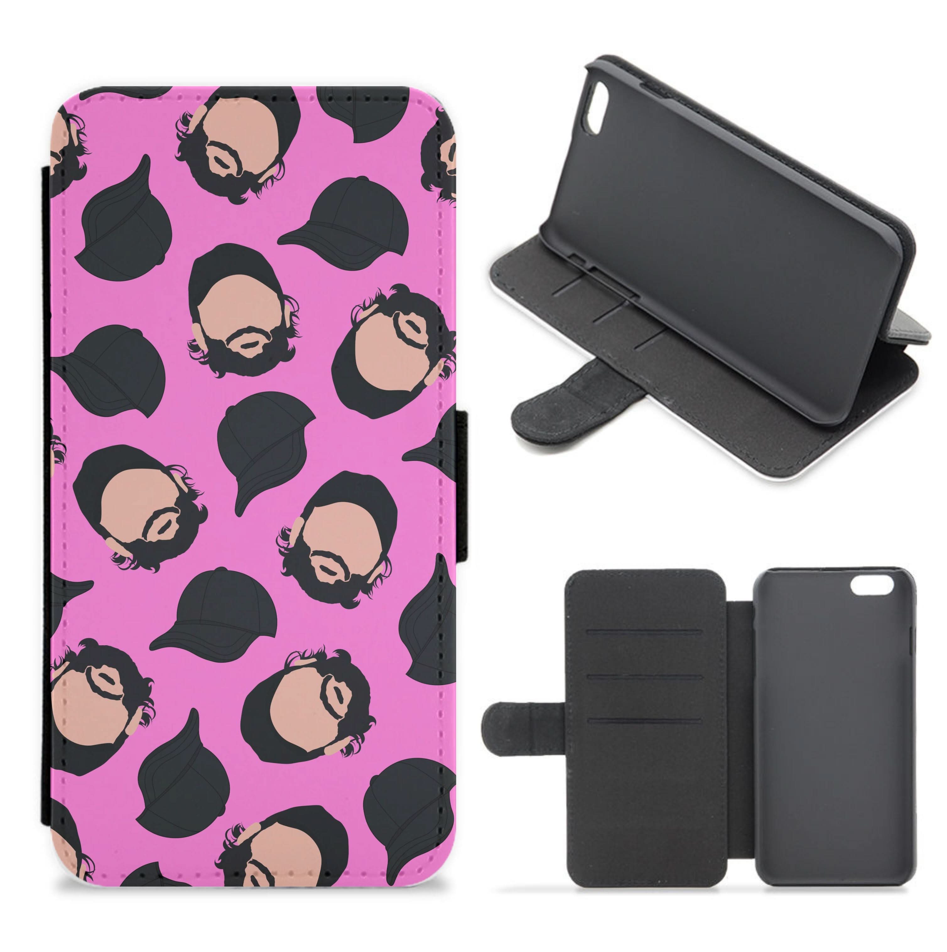 Joe And Hats Pattern Flip / Wallet Phone Case