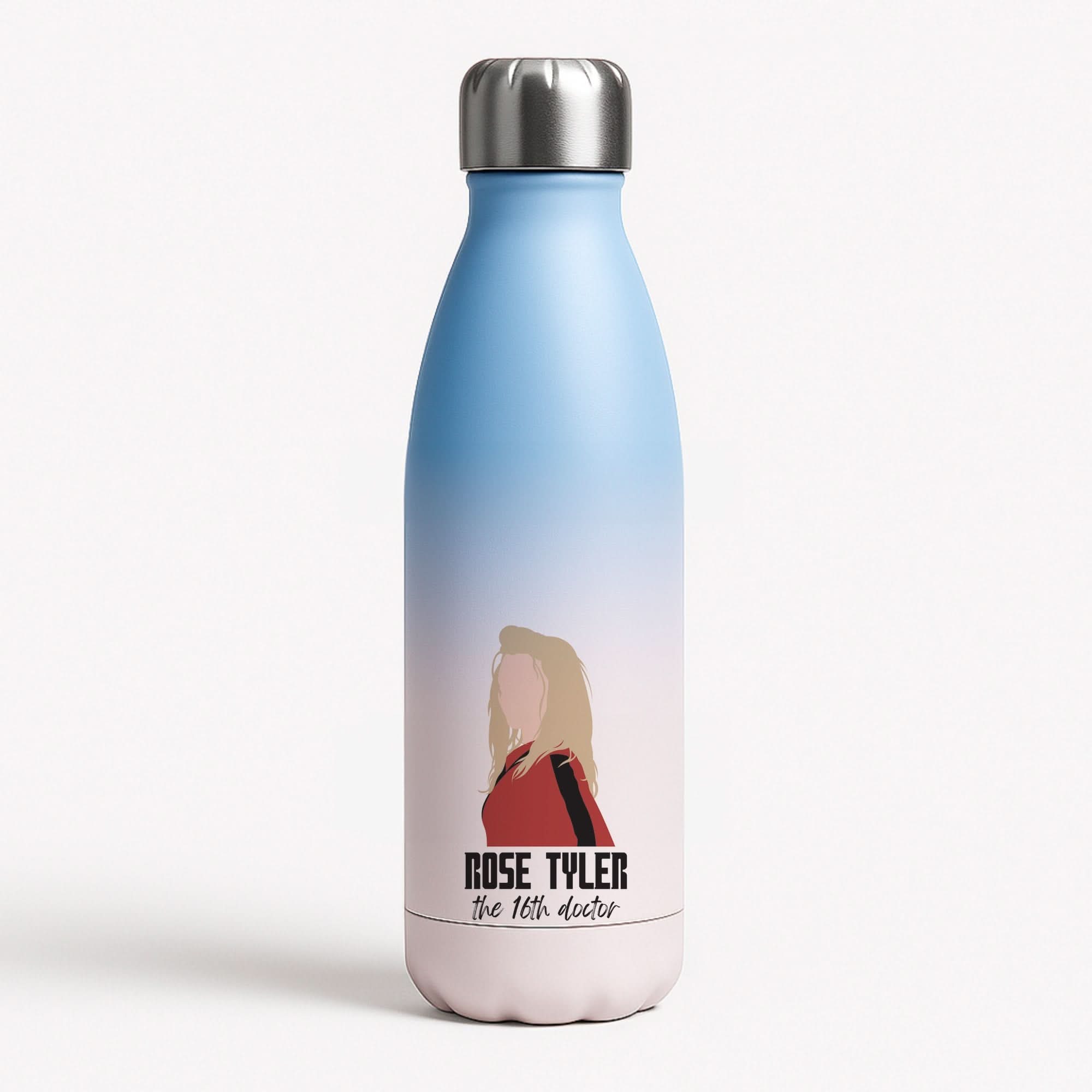 Rose The 16th Doctor Blue Water Bottle