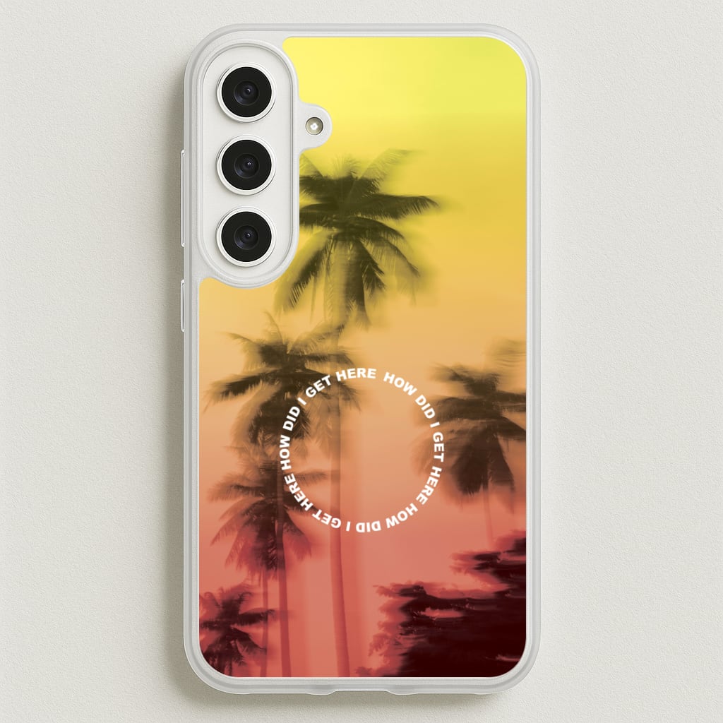 Palm Trees Circle Galaxy S25FE Case