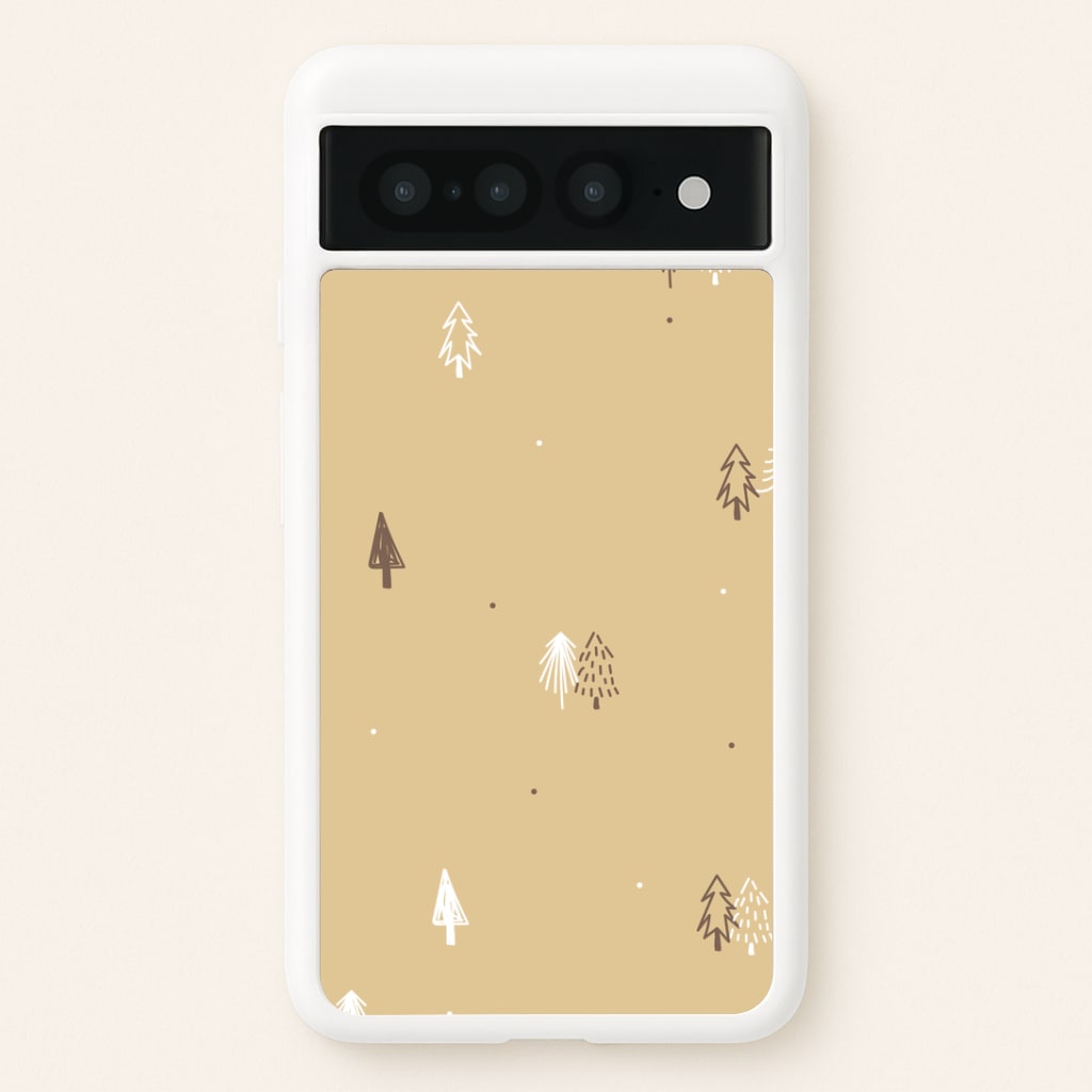 Minimal Christmas Trees Pattern Google Pixel 7 Pro Case