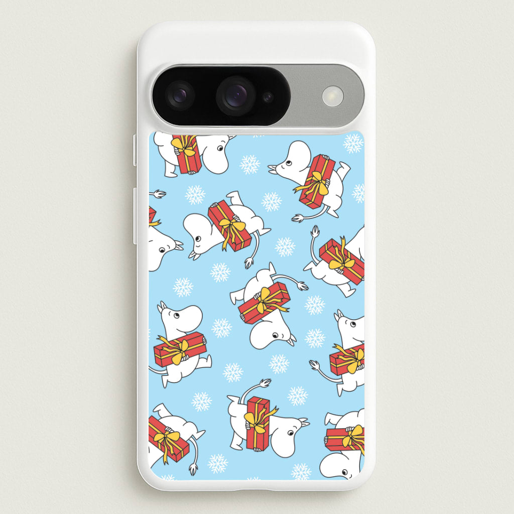 Present And Snowflakes Moom Pattern Google Pixel 10 / 10 Pro Case