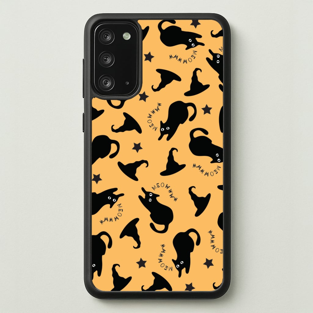 Black Cat And Hats Pattern Galaxy Note 20 Case