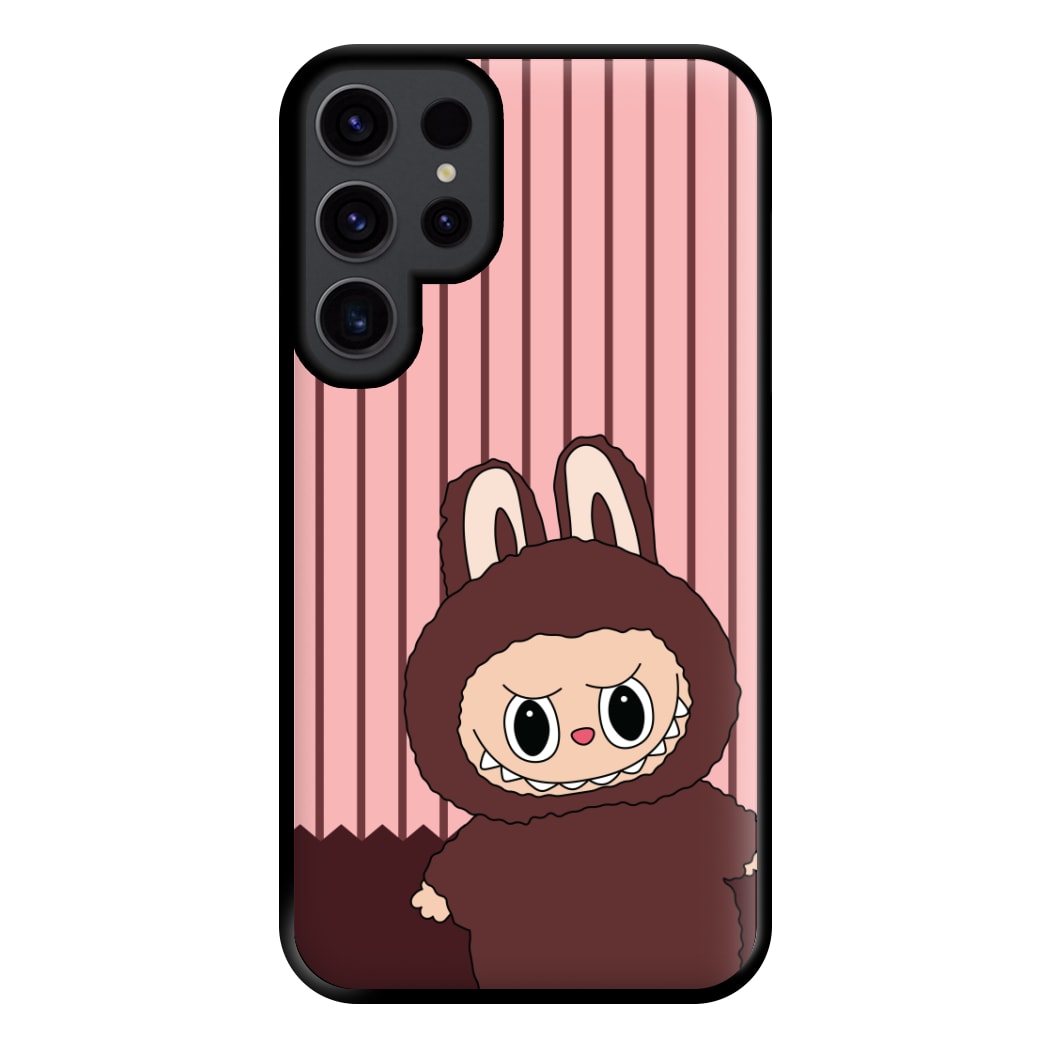 Stripey Cute Brown Monster Galaxy S23 Ultra Case