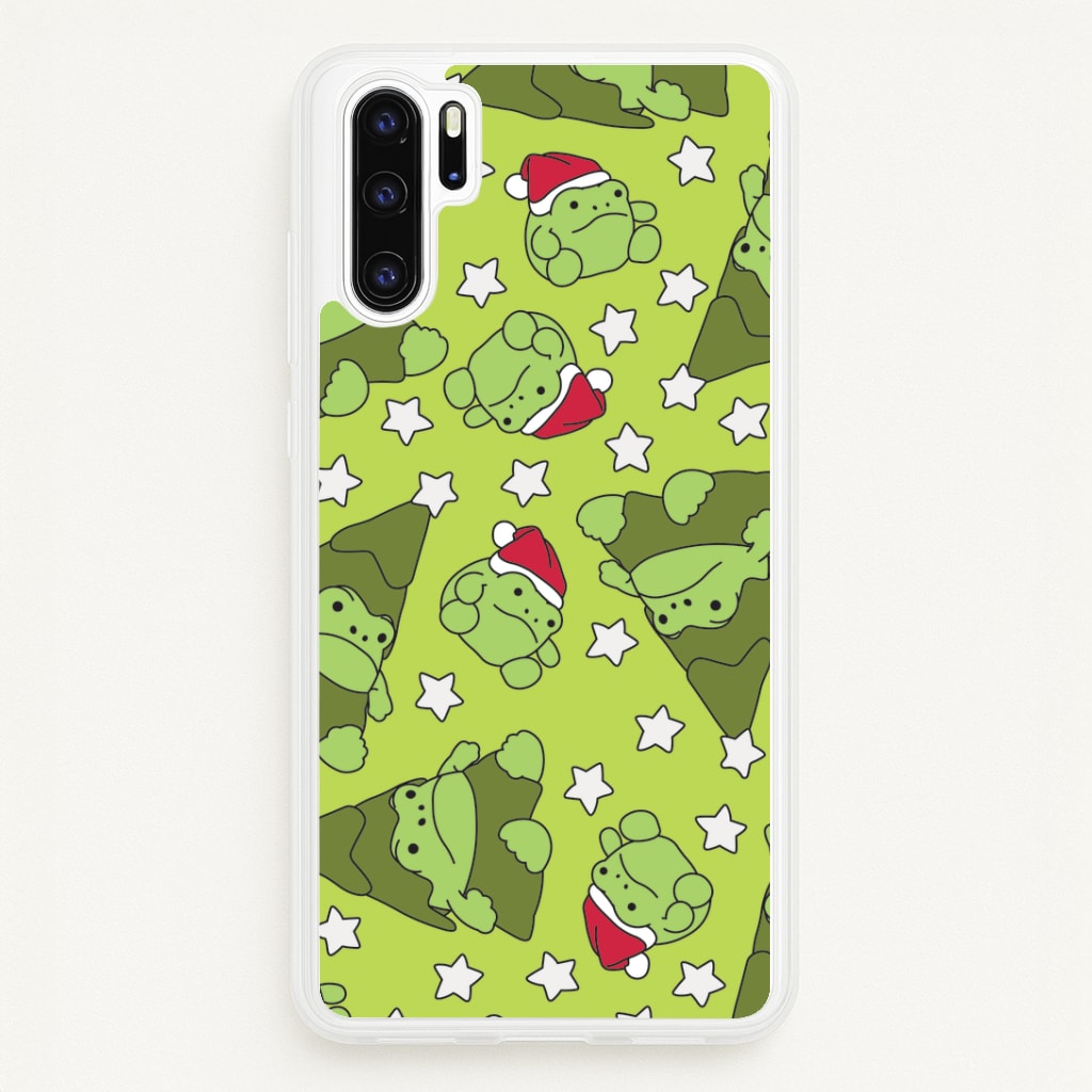 Christmas Frogs And Stars Plush Pattern Huawei P30 Pro Case