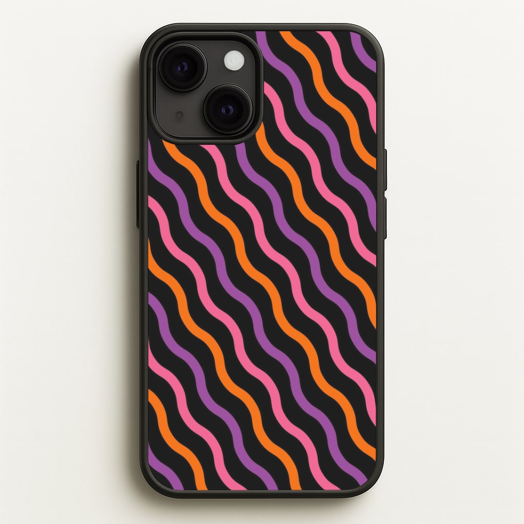 Wavy Abstract Halloween Pattern iPhone 13 Mini Case
