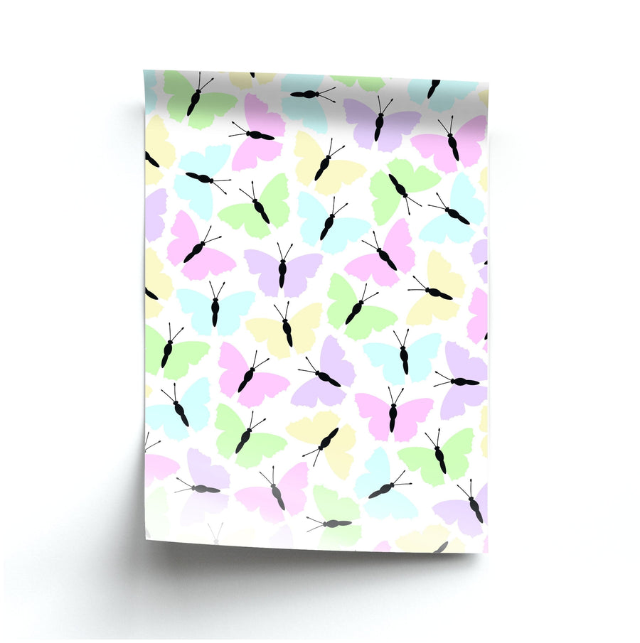 Multi Coloured Butterfly - Butterfly Patterns Poster
