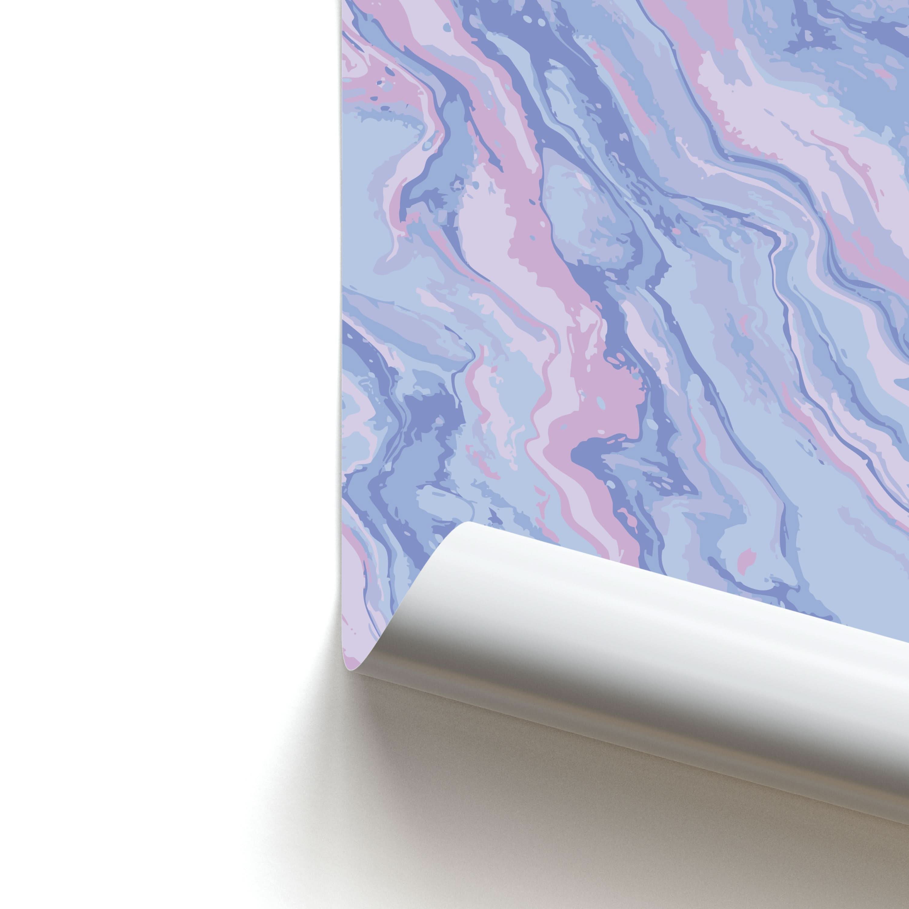 Purple Cloudy Marble Poster