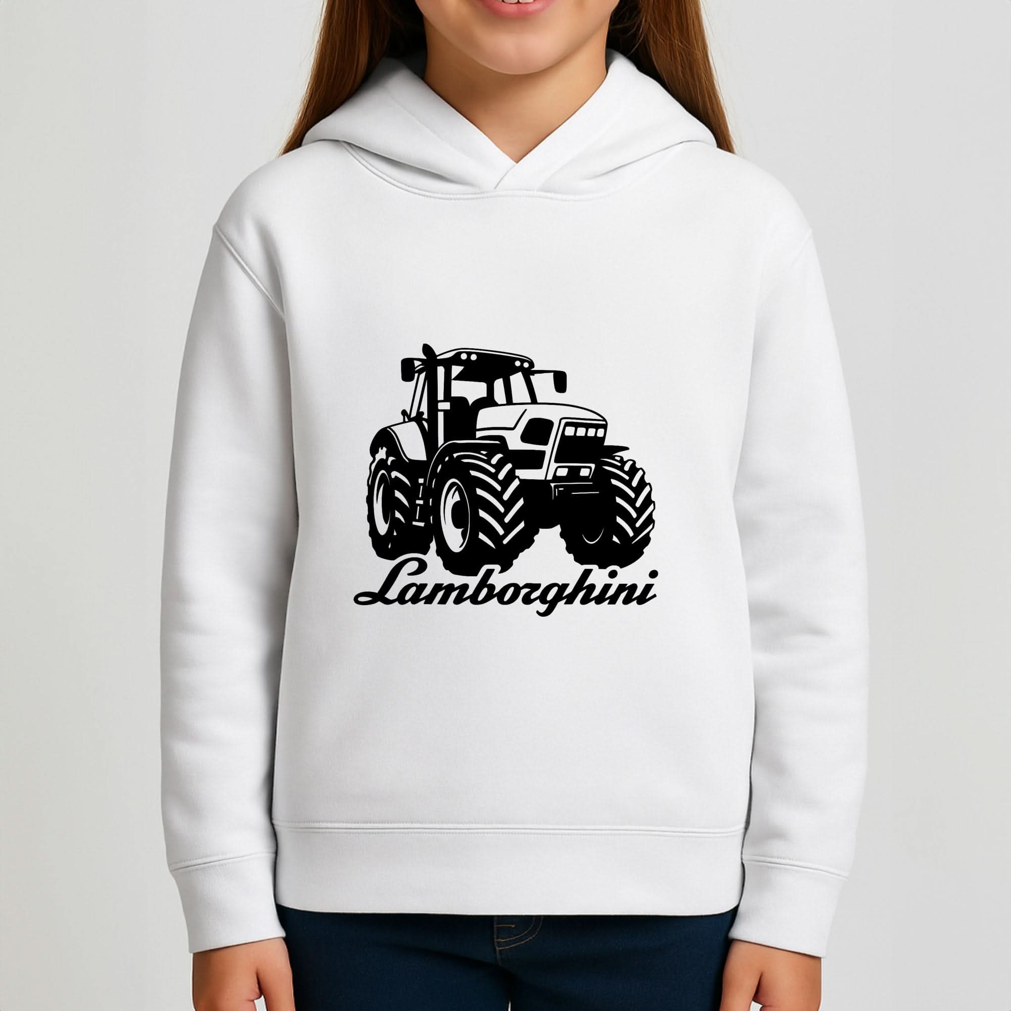 Lambo Tractor Girls Hoodie
