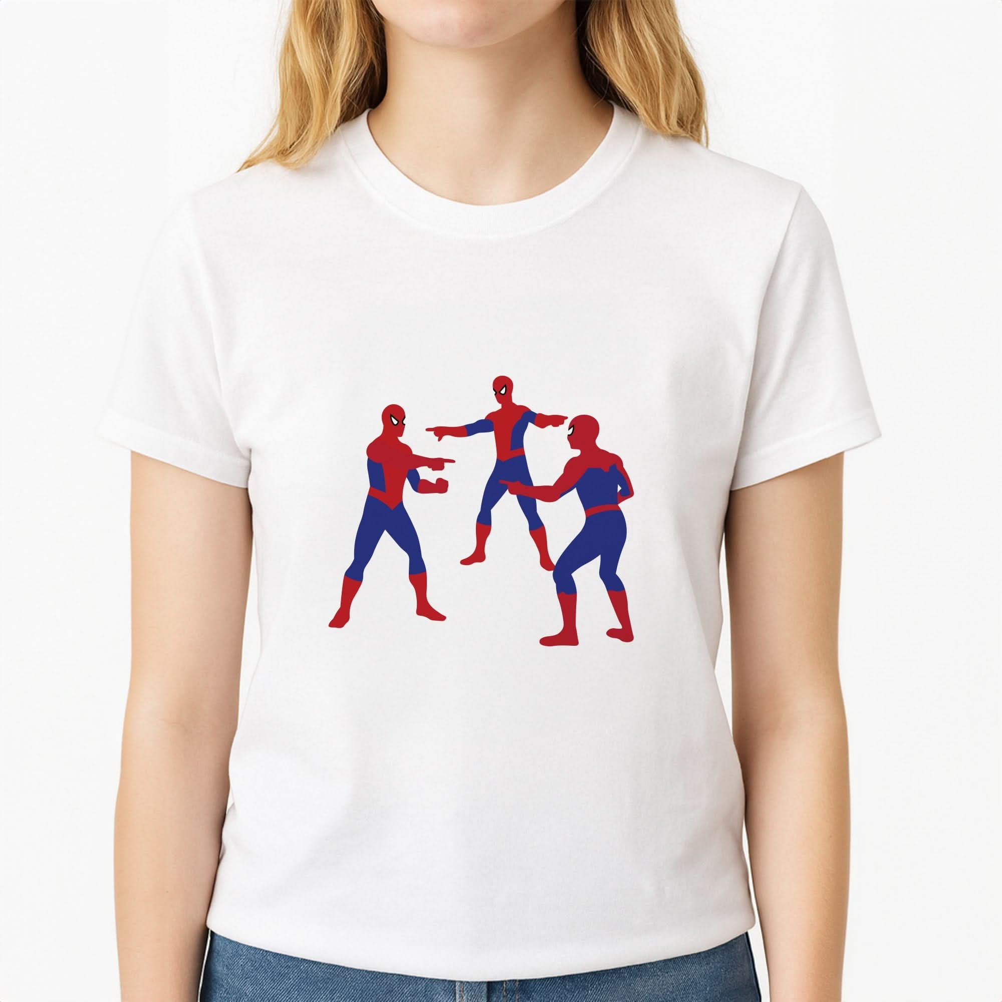 Spider Hero Pointing Meme Womens T-Shirt
